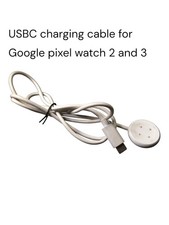 White Magnetic Charger Type-C Charging Cable Google Pixel Watch 2 and 3 watch