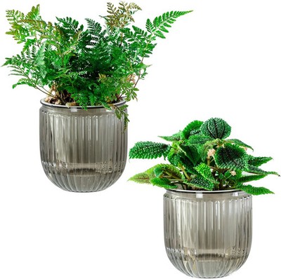 Self Watering Pots for Indoor Plants Planter, 4.3 Inch 2 Pack Planters Self Wate