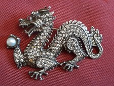 Franklin Mint Chinese Dragon 925 Brooch (Rare)