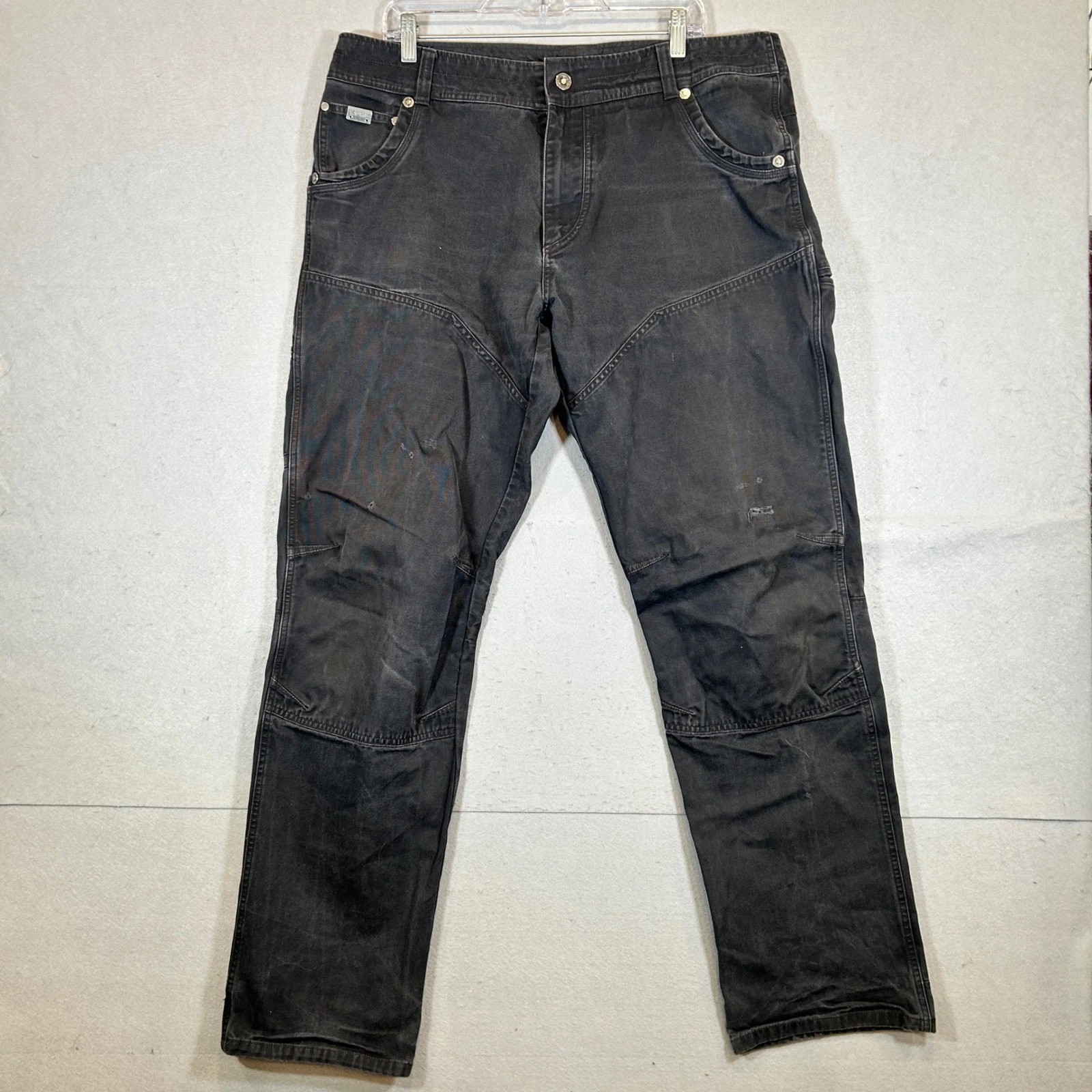 Kuhl Ryder Pants Mens 38x36 Patina Dye Faded Black Canvas Work Hiking 2