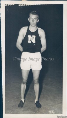 1933 Chicago Heye Lambertus Nebraska 200 Meter Record 4X8 Historic Vintage Photo
