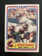 Vintage 1984 Topps USFL Michigan Panthers Bobby Hebert Rookie Card #62: EX-NM. rookie card picture