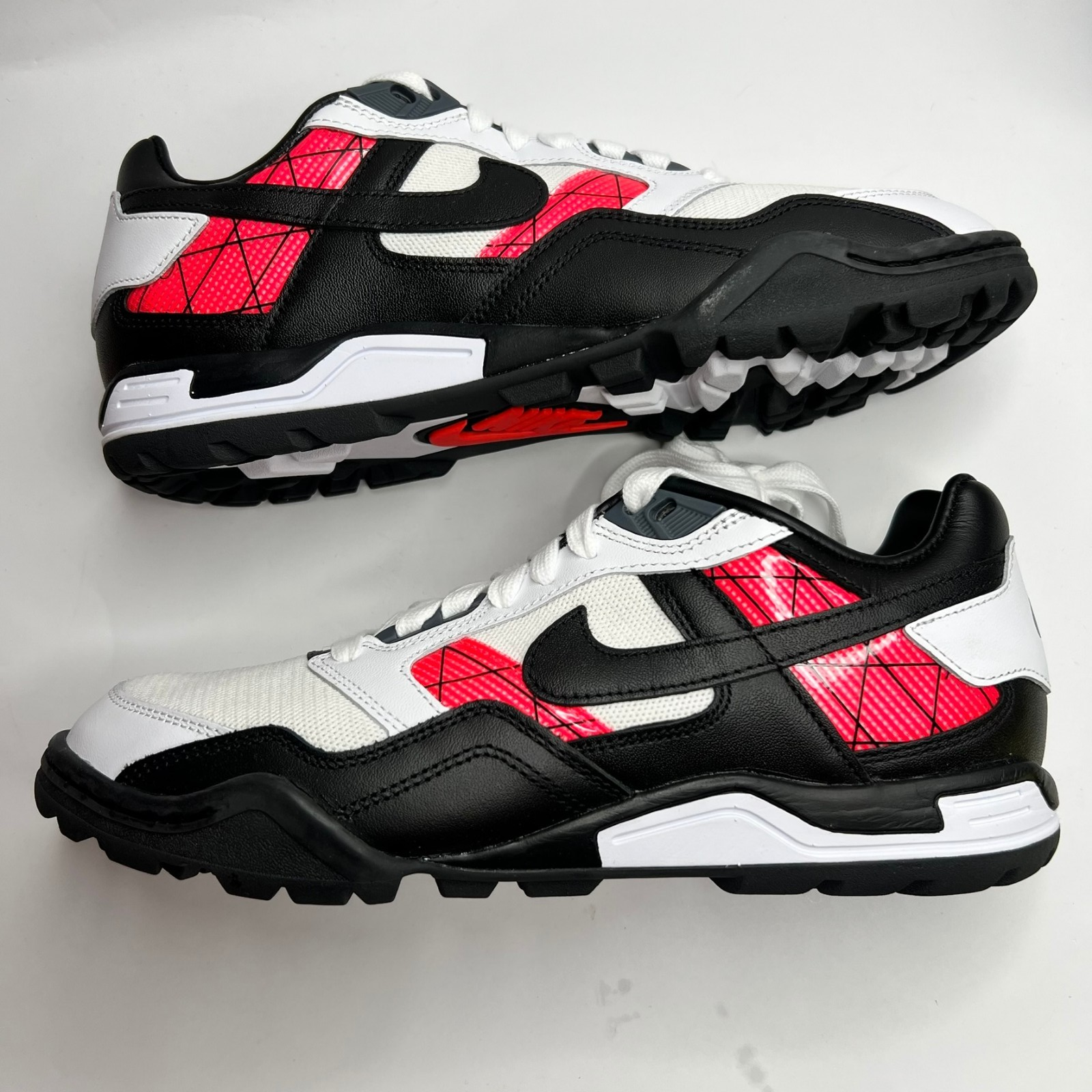 SAOLA Nike Air Bo Turf "White Solar Red" DO1791 106 Uomo Taglia 7.5 Nuove con scatola Autentiche