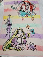 Disney Princess Fleece Blanket Ariel And Rapunzel 60x90