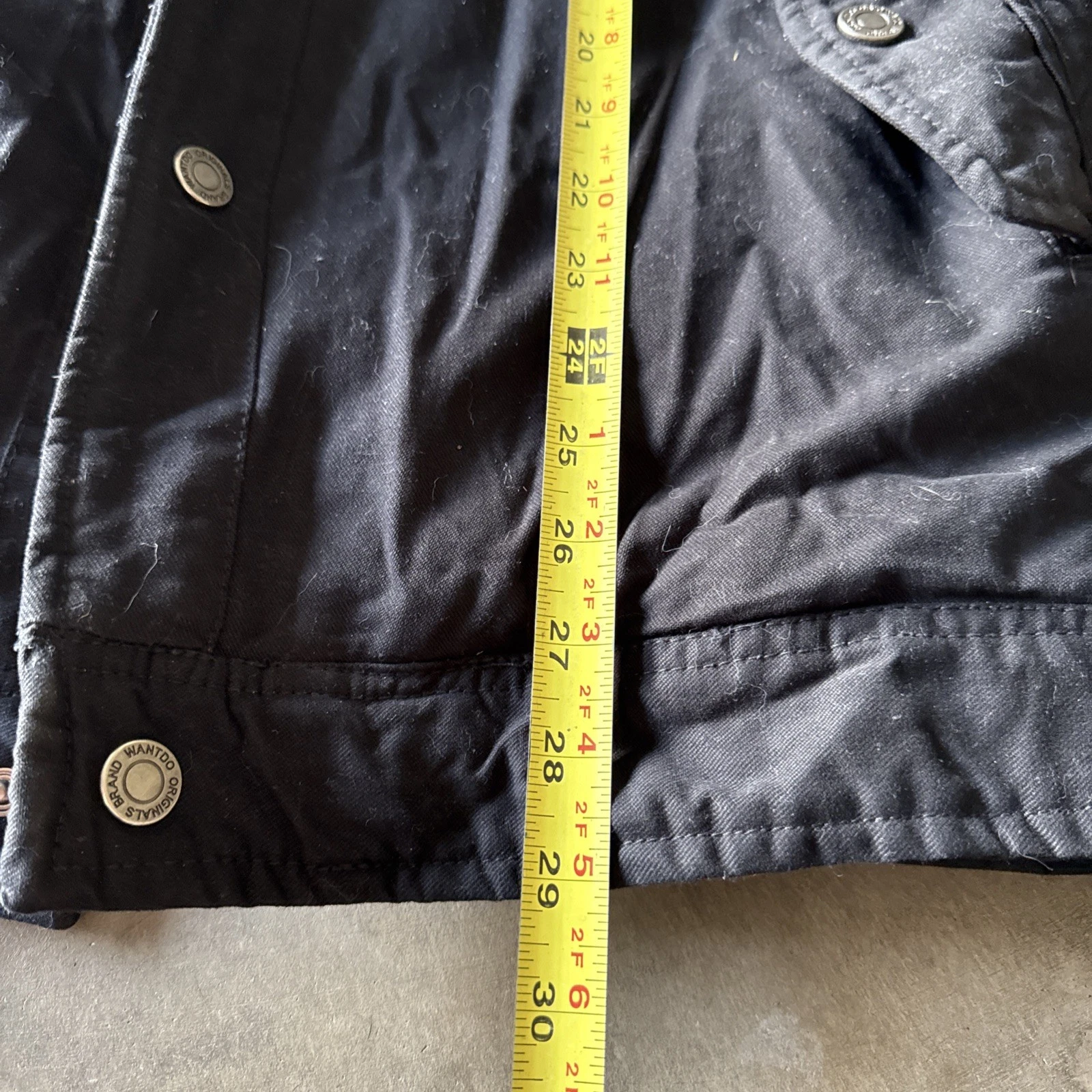 Wantdo Jacket Mens M Canvas BLACK Full Zip Faux Fur Lined Winter Warm Utility - product detail image 6