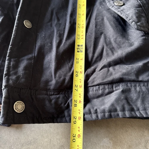 Wantdo Jacket Mens M Canvas BLACK Full Zip Faux Fur Lined Winter Warm Utility image 6