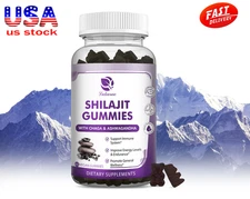 60PCS Shilajit Gummies,13 in 1,85+Trace Minerals,Fulvic&Humic Acids,High Potency