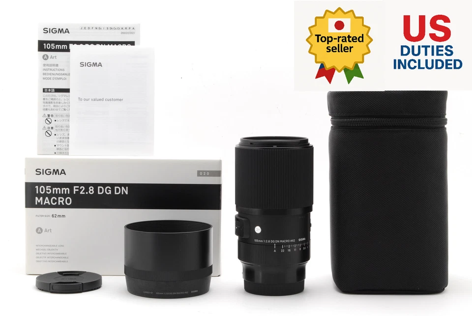 [TOP MINT IN BOX] SIGMA 105mm F2.8 DG DN MACRO Art Lens Sony E Mount FROM JAPAN - Image 3 of 4