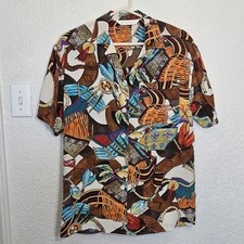 Bella Camicie By Brett Harrison Vintage Women's Silk Short Sleeved Small Blouse