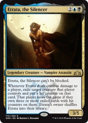 x1 Etrata, the Silencer - Foil R MTG Guilds of Ravnica M/NM, English