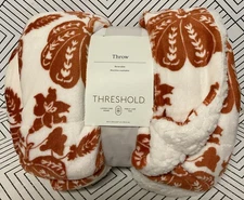 🥥 Threshold Throw Reversible Brown/White 50in x 60in🆕
