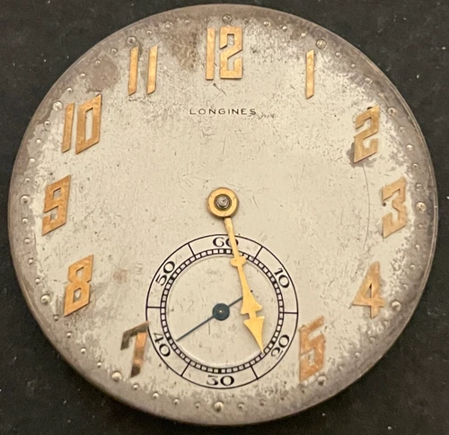 Antique Longines Cal 18.89M Pocket Watch Movement Parts Good Balance 17j Swiss