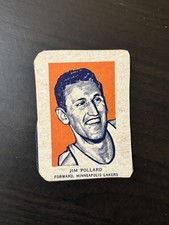 Jim Pollard 1952 Wheaties Portrait Hand Cut Minneapolis Lakers Hall of Fame HOF