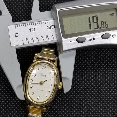 Timex Gold and White Oval Dial Women\'s Stretch Bracelet Watch Timex | Accessories | Timex Cavatina Watch Womens 8mm Gold  main image 2