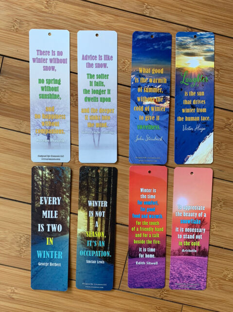 Inspirational Sayings Winter Bookmarks Pack Of 8
