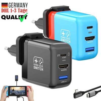 TV Dock Switch Charger für Nintendo Switch/Switch OLED, PD 30W 4K 60Hz HDMI