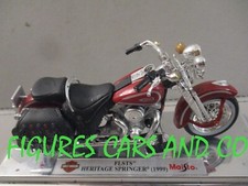 1/18 MOTO HARLEY DAVIDSON 1999 FLSTS HERITAGE SPINGER MAISTO BASE CHROME FL