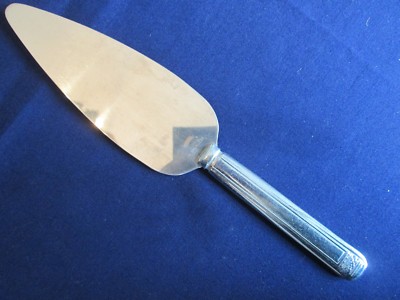 PASTRY or PIE SERVER! Vintage USA stainless: FLORAL BAND pattern: LOVELY