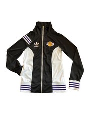 Rare Vintage Adidas Los Angeles Lakers Warm Up Track Jacket Women  s S Full Zip