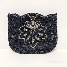 Vintage La Regale Women's Beaded Black Evening Bag, Cocktail Party, Elegant