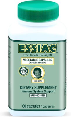 Essiac Herbal Supplement Capsules 60 Count Natural Detox Formula Antioxidants