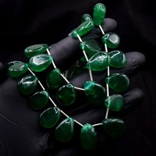 2 Strand Green Emerald 532.00 Cts Beautiful Unique Necklace  Jewelery VK 13 E618