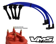 Vms Racing Pro Spark Plug Wires Female Boots For Honda Civic D15 D16 W 8296 Bl