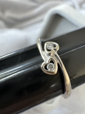 Bypass Heart Propose Lovable Ring 14K White Gold Over 2.0 Ct Simulated Diamond