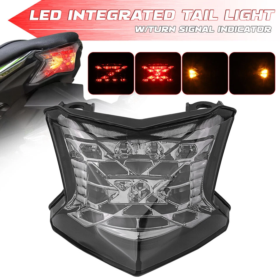 LED Tail Light Integrated Turn Signal For 2017-2024 Kawasaki Ninja 650 Z650 Z900 - Image 4 of 4