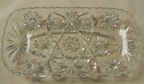 EAPC Hostess Tray 12 x 6 in. Anchor Hocking Early American Prescut Star of David - Picture 2 of 4