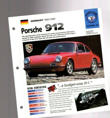PORSCHE 912 SPEC SHEET / Brochure / Prospek: 1966 / 1967 / 1968 | eBay