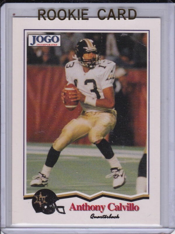 Anthony Calvillo 1994 Jogo CFL card #202 Las Vegas Posse  Utah State Aggies