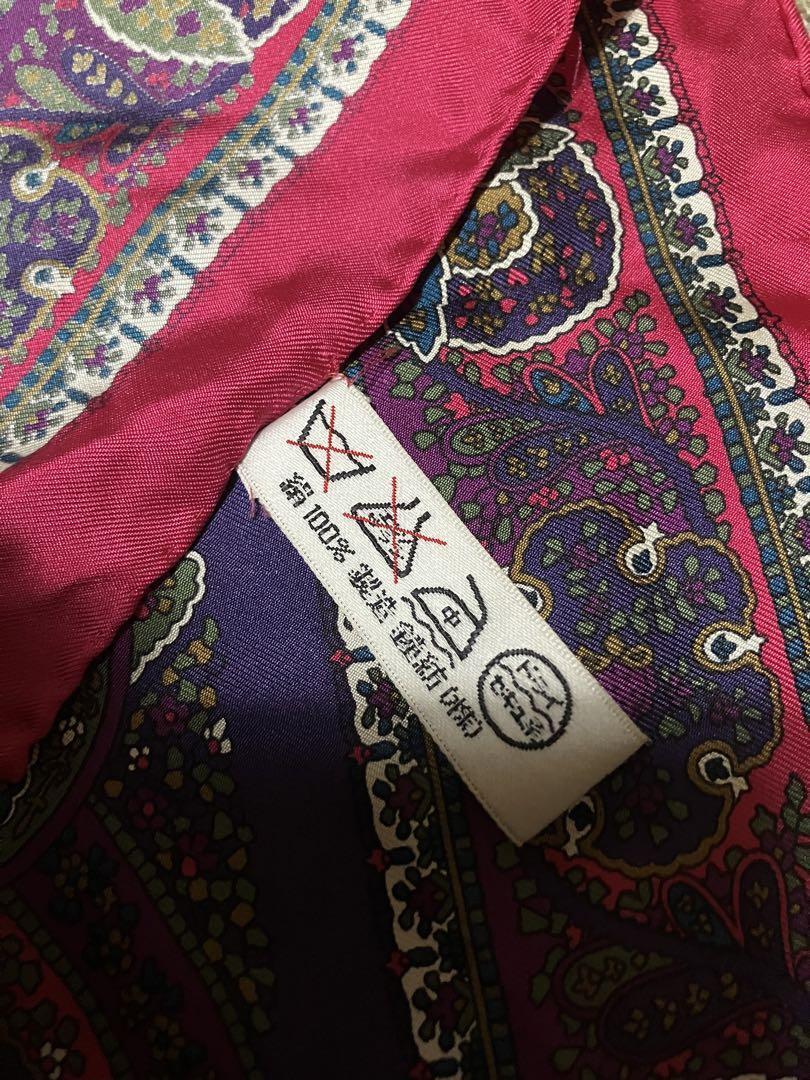 Christian Dior Echarpes スカーフ ネイビー×レッド DIOR Paris Vintage Red/Navy Silk Twill 
