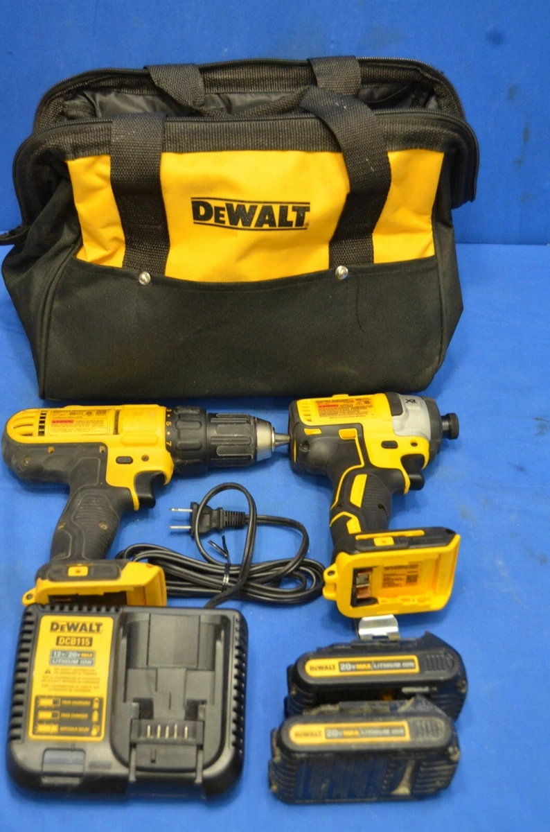 DEWALT DCF887 DCD771 Impact Drill Driver Set w Battery Charger