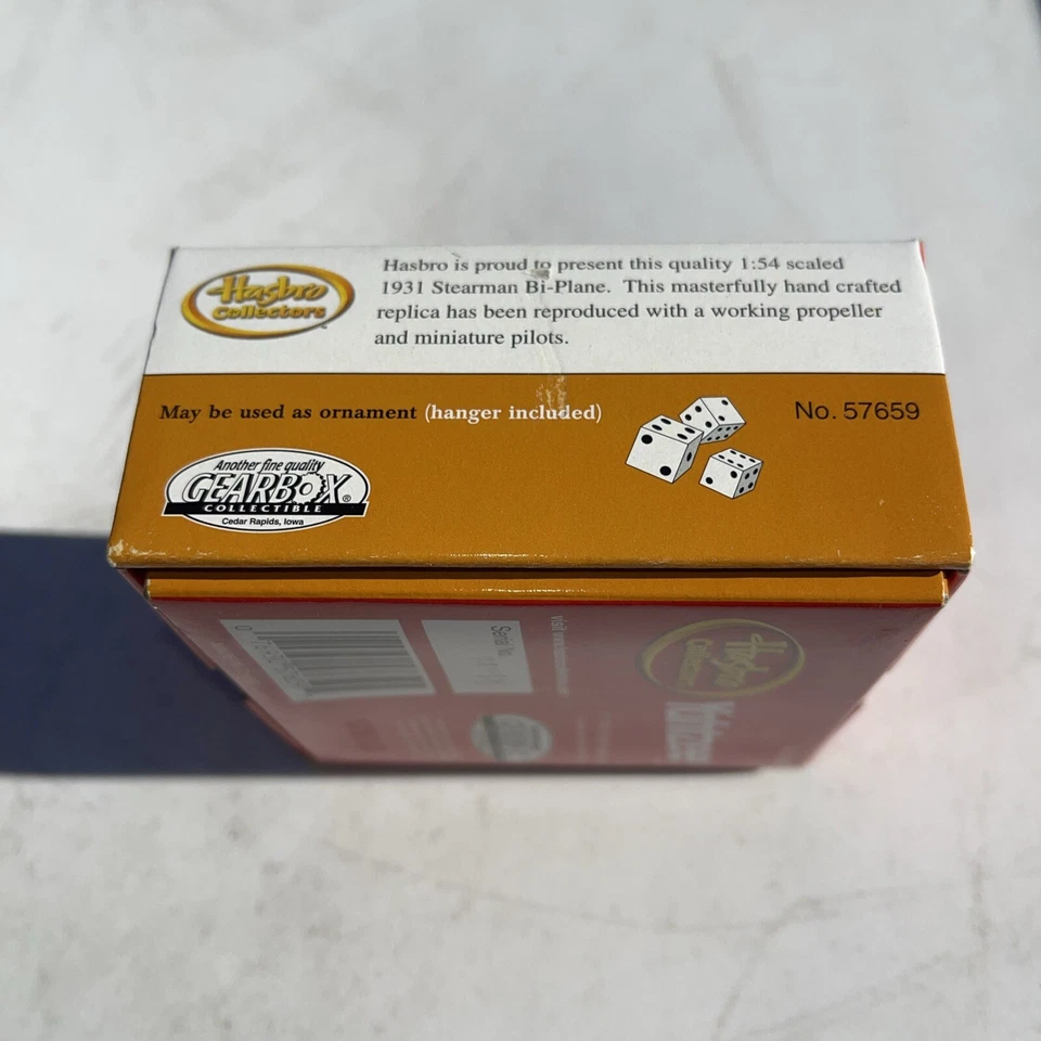 Yahtzee Limited Edition 1931 Stearman Bi-plane Die Cast 1:54 Christmas Ornament - Image 4 of 4