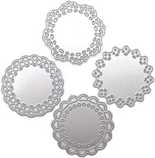4 Pcs Lace Metal Die Cutting Dies, for DIY Scrapbooking Photo Album Decorativ...