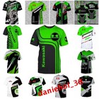 Mens Womens Kawasaki Motorcycle 3D T-Shirt Short Sleeve Tee Tops Pullover Gift
