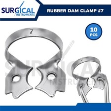 10 Endodontic Rubber Dam Clamps 7 Stainless Steel Surgical Dental German Grade
