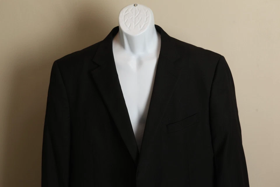 Peter Millar Hombre Negro Jet 100% Lana Blazer Traje Chaqueta 48R Usado en Excelente Condición Foto 2 de 4