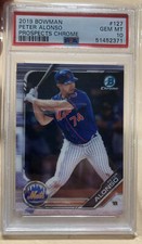 2019 Bowman Chrome Peter Alonso Prospects Baseball Card Graded PSA 10 Gem Mint