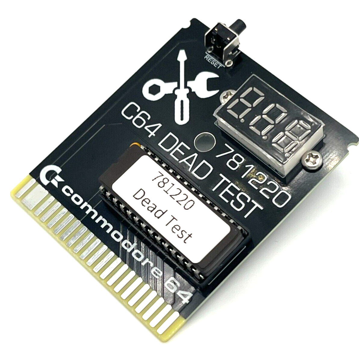 Commodore 64 Dead Test Cartridge with Voltmeter Power Display USA