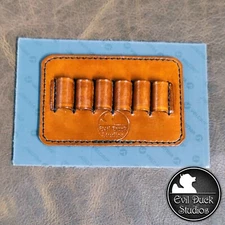 Cartridge Holder Holds 8 Round Leather Ammo Loops Most Calibers Hook and Loop