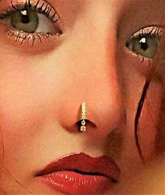 Gold Nose Ring Brass Jewelry Indian Nose Stud Crock Screw Nose Stud Mother's day