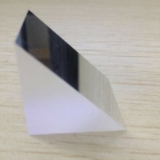 2PC 30x30x30mm K9 Optical Glass Triangular Right Angle Slope Reflecting Prism