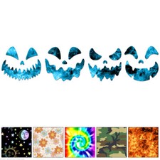 Monster Pumpkin Faces - Decal Sticker - Multiple Patterns Sizes - ebn7108