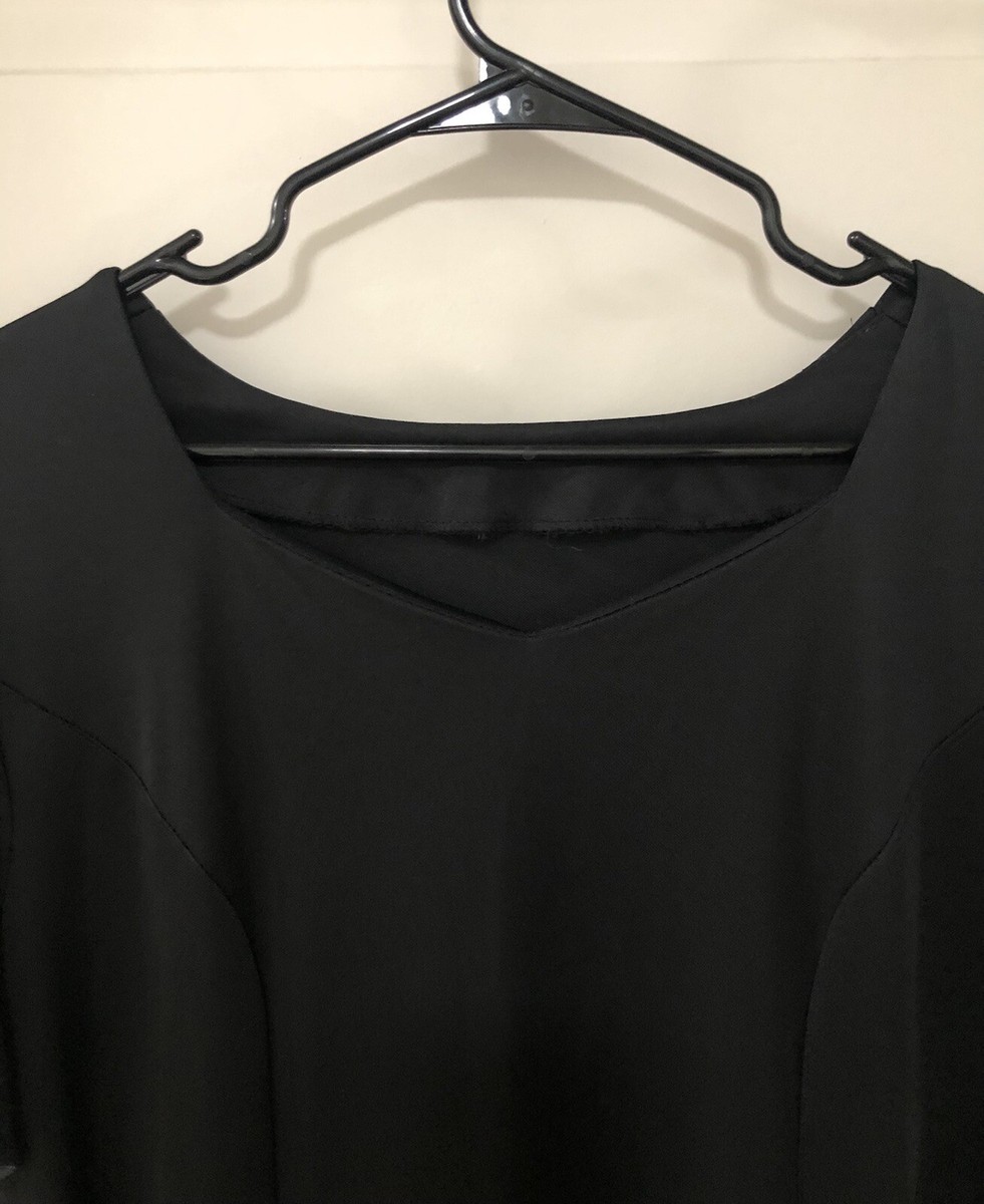 Recital Choir Band Formal Black Gown long Dress tie Back 60L X 22W. 8 Sleeve | eBay Recital Choir Band Formal Black Gown long Dress tie Back 60L X 22W. 8 Sleeve | eBay
