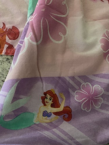 The Little Mermaid Twin Ariel Flat sheet Fitted Sheet Special Edition Pink - Picture 9 of 10