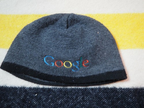 VTG Y2k GOOGLE Tech Gray Logo Beanie 
