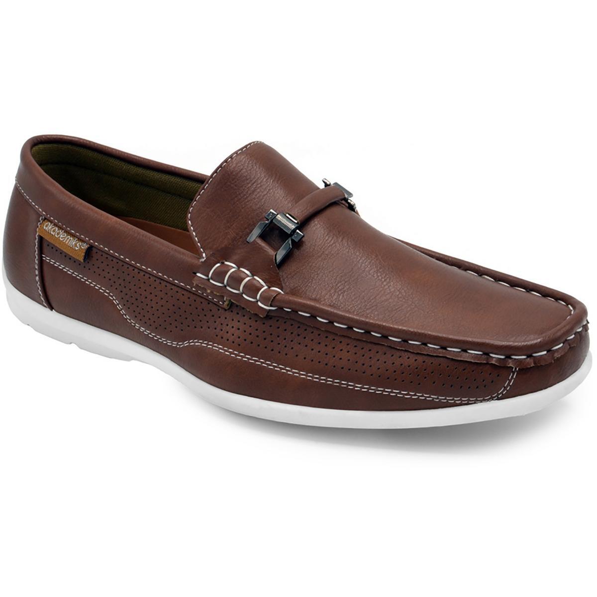 Мужские мокасины Akademiks Hero 04 коричневого цвета из искусственной кожи, размер 10, средний (D) BHFO 7401