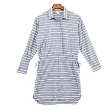 GAP Drawstring Dress Designed Crafted Blue White Stiped Long Sleeve Size XS